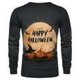 thumbnail image 5 of JGNGSHN Halloween Costumes for Men Long Sleeve Button Funny Pumpkins Print Henley Shirt Fall Basic Tees, 5 of 5