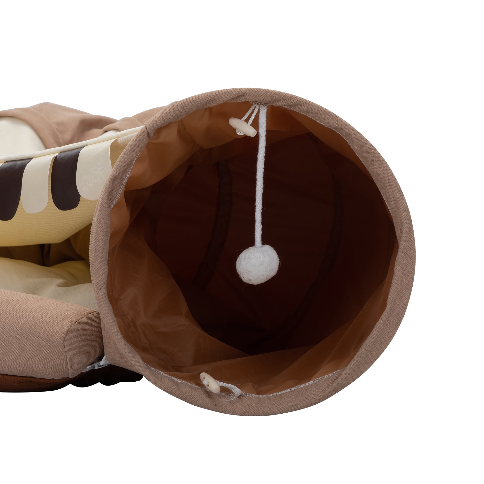 Pefilos 2-in-1 Large Cat Tunnel Bed for Indoor, Cat Tube with Collapsible Washable Cat Bed, Cat Toys for Small Medium Kitty City, Brown Pefilos 2-in-1 Large Cat Tunnel Bed for Indoor, Cat Tube with Collapsible Washable Cat Bed, Cat Toys for Small Medium Kitty City, Brown