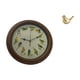 thumbnail image 1 of Elegante reloj de pared con figura de pájaro cantor y estatua de pájaro dorado, ideal para comedor, oficina, sala de estar o como regalo., 1 of 7