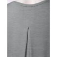thumbnail image 4 of A2Y Women's Rayon Spandex V-Neck Jersey Knit Shirt Top Light H Grey S, 4 of 5