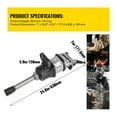 thumbnail image 6 of Air Impact Wrench 3800N.m Pneumatic Long Nose Twin Hammer Air Wrench For Trucks Tires Removal Heavy Duty Air Hammer Kit ,Efficient and Reliable, 6 of 6