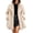 Beige, variant on Winter Coats for Women Open Front Faux Fur Coat Side Pocket Mid Length Plush Warm Outerwear Jacket, XS-2XL