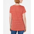 thumbnail image 2 of Style & Co Women's Graphic V Neck Top Dark Orange Size Small, 2 of 3
