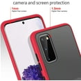 thumbnail image 5 of Case for Samsung Galaxy S21 Thin Shockproof Phone Case PC Back TPU Bumper [Protect from Fingerprint/Shock/Scratch/Slip] Translucent Matte Phone Cover for Samsung Galaxy S21-Red, 5 of 13