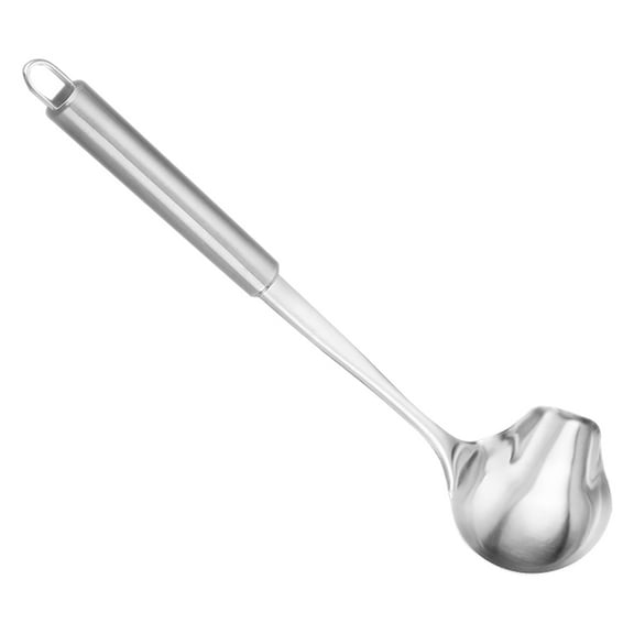 MUSEYA Stainless Steel Soup Ladle Thickened Serving Spoon Silver 1Pcs Modern Design Cooking