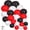 Black/red, variant on Paper Lanterns Decorative, Round Hanging Paper Lanterns Decorations for Christmas Graduation Anniversary Birthday Party Supplies Green/Red/Gold 15pcs