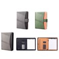 thumbnail image 3 of Maoww File Board Clip With Calculator Leather Business Multifunctional Clip Not Easily Deformed Sales Clip grey, 3 of 6