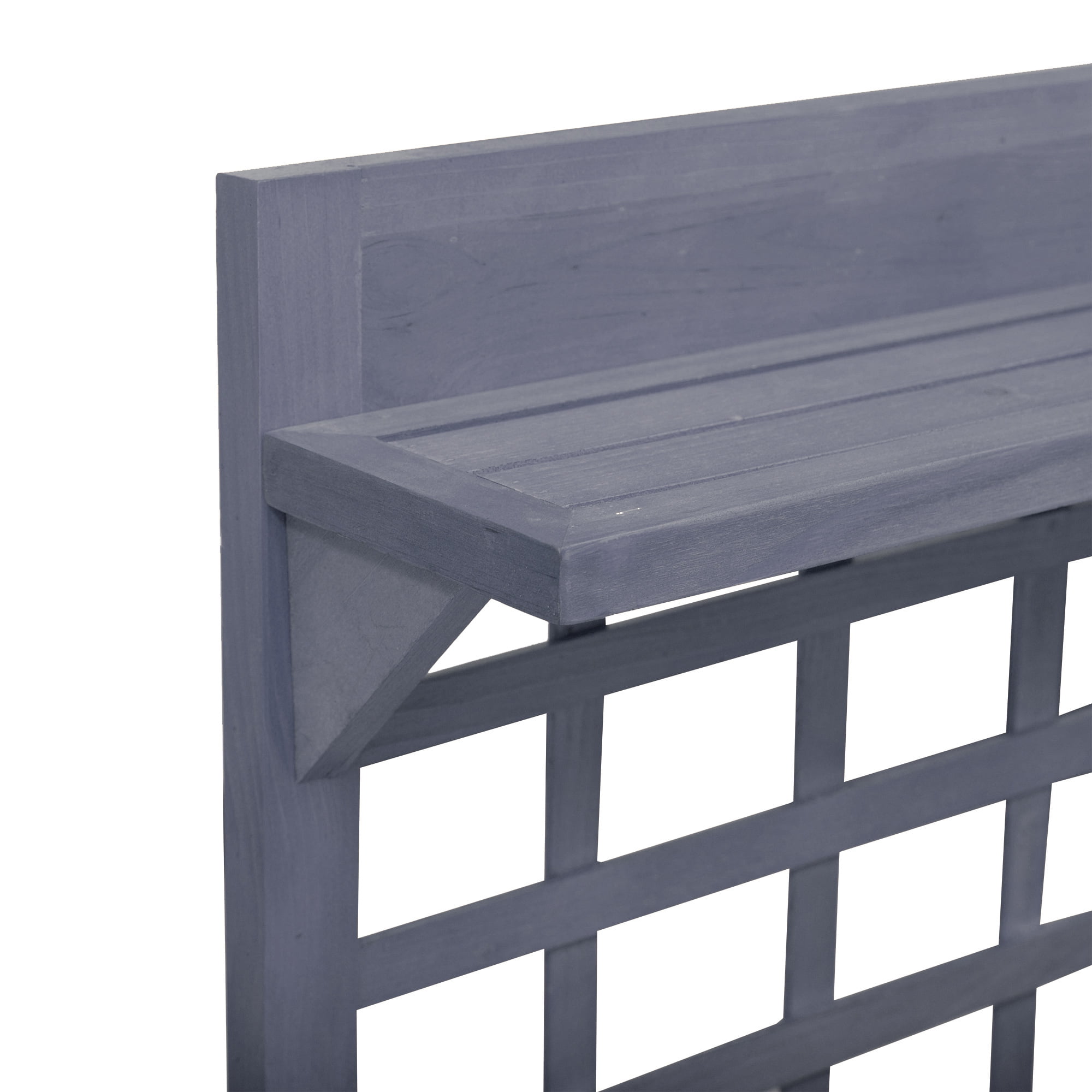 AsterOutdoor 41" Raised Garden Bed with Trellis on Wheels, Wooden Elevated Planter Box with Legs & Liner for Flowers, Herbs & Vegetables, Gray