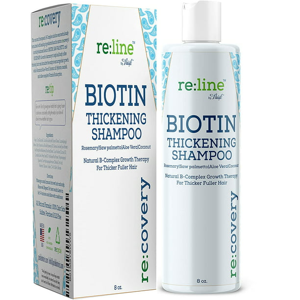 Biotin Shampoo for Hair Growth - Thickening Shampoo for Hair Loss All  Natural for Thinning Hair - Rosemary