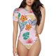 thumbnail image 1 of Fotbe Tropical Plants Body de Mujer con Cuello Redondo y Mangas Cortas, Sin Mangas Ajustado, Suave, Cómodo y Básico-Medium, 1 of 7