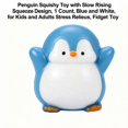 thumbnail image 2 of Penguin Squishy Toy with Slow Rising Squeeze Design, 1 Count, Blue and White, for Kids and Adults Relaxation, Squeeze Toy, 2 of 3
