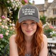 thumbnail image 5 of Washed Mesh Trucker Hat Adjustable Funny Slogan Baseball Cap For Women Outdoor Travel, 5 of 5