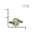 thumbnail image 3 of JewelersClub Green Amethyst Ring Birthstone Jewelry – 1.90 Carat Green Amethyst 14K Gold Plated Silver Ring Jewelry with Black & White Diamond Accent– Rings with Hypoallergenic 14K Gold Plated Silver, 3 of 4