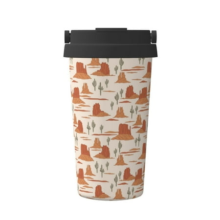 

Junzan Western Desert Nature Landscape for Stainless Steel Vacuum Insulated Tumbler - Reusable Insulated Cold Brew Iced Coffee Cup Thermos -Gifts for Women Men Him Her