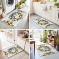 thumbnail image 5 of 2x3ft Area Rug,Summer Lemon Garland Checkered Bow Washable Large Rugs Soft Non-Slip Floor Rug Farmhouse Wood Grain Non-Shedding Indoor Carpets for Living Room Bedroom Home Office Nursery, 5 of 9