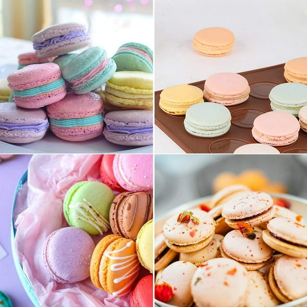 Silicone Macaron Baking Mats 2 Non Stick Silicone Baking Mats Food Safe Baking Mat Great For Macaron Cookies Bread Pastry Dessert 2Pcs 48Capavity Walmart