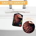 thumbnail image 3 of Unique Pangolin Luggage Tag, Travel Tags, Handbag Tag - Square PU Leather 2 Pack with Privacy Cover and Stainless Steel Ring - Suitable for Travel, Backpack, Handbag [Amazon Approved], 3 of 7