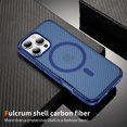 thumbnail image 6 of TECH CIRCLE Magnetic Phone Case for iPhone 15 (2023 Release) 6.1", Compatible with MagSafe, Woven Texture Translucent Back Cover, Shockprooof Protective Lightweight Slim Case, Blue, 6 of 9