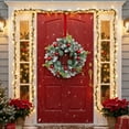 thumbnail image 2 of Christmas Candle Wreath 15.75in – Green Faux Garland Ring for Table Centerpieces, Candle Holders, Wine Bottle Tops & Holiday Decorations, 2 of 5