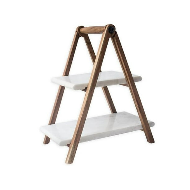 Artisanal Kitchen Supply 2 Tier Marble Server Walmart Com Walmart Com