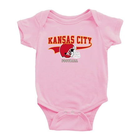 

Cute Kansas City One-piece Outfits Football Jersey Baby Clothes (Pink 12-18 Monthes)