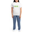thumbnail image 4 of CafePress - Bride Green Text Women's Light Pajamas - Women's Short Sleeve Print T-Shirt and Pants Light Cotton Pajama Set, 4 of 7