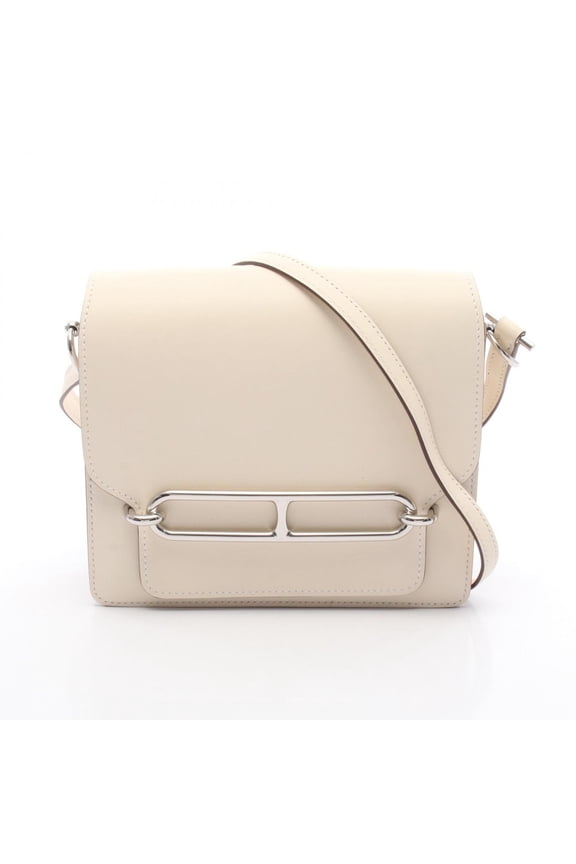 Pre-Owned Hermes Sac Roulis Mini Shoulder Bag/Handbag, Leather, Calfskin (Veau Swift), Ivory,...