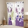 thumbnail image 3 of Erosebridal Purple Butterfly Black Out Curtains for Girl, Spring Tree Curtains Pack of 2 (42x63 Each), 3 of 6