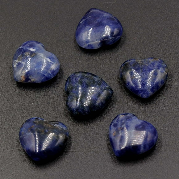 Natural Crystal Agate Stone 20mm Heart-shaped Small Ornament Without Holes Bare Stone DIY Decoration