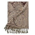 thumbnail image 4 of Pashmina Scarf Women Luxury Reversible Shawl Paisley Wrap Blanket Rave Scarves with Fringes 78.5'' X 27.5''(Red Brown), 4 of 7