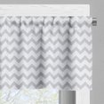 thumbnail image 5 of Ambesonne Grey and White Valance & Curtain, Geometrical Zigzag, 55"x30", Pale Grey White, 5 of 6