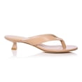 thumbnail image 2 of XYD Women Open Round Toe Flip Flops Slip on Low Kitten Heels Mules Casual Dress Summer Beach Thong Sandals Size 4.5 Nude, 2 of 4