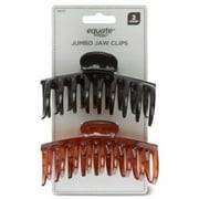 Equate Jumbo Jaw Clips for Long or Thick Hair, 2 Count