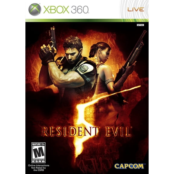 Restored Resident Evil 5 Physical Survival Horror Action & Adventure Video Game for Xbox 360