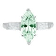 thumbnail image 7 of Three-Stone Engagement Ring for Women - 2ct Simulated Green Diamond in 14K White Gold Promise Ring, 7 of 7