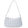 thumbnail image 2 of Bolsa Moda mujer Plaid impresión hombro axila bolso pequeño bolsos (blanco) Ehuebsd Nuevos Originales, 2 of 9