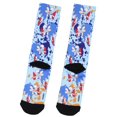 thumbnail image 3 of Sega Sonic The Hedgehog Running Color Splatter Sublimated Crew Socks Mid-Calf, 3 of 4