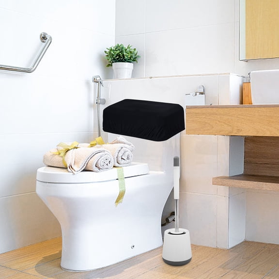 Milisten Black Toilet Tank Lid Cover Universal Fit for Bathroom with Easy Installation