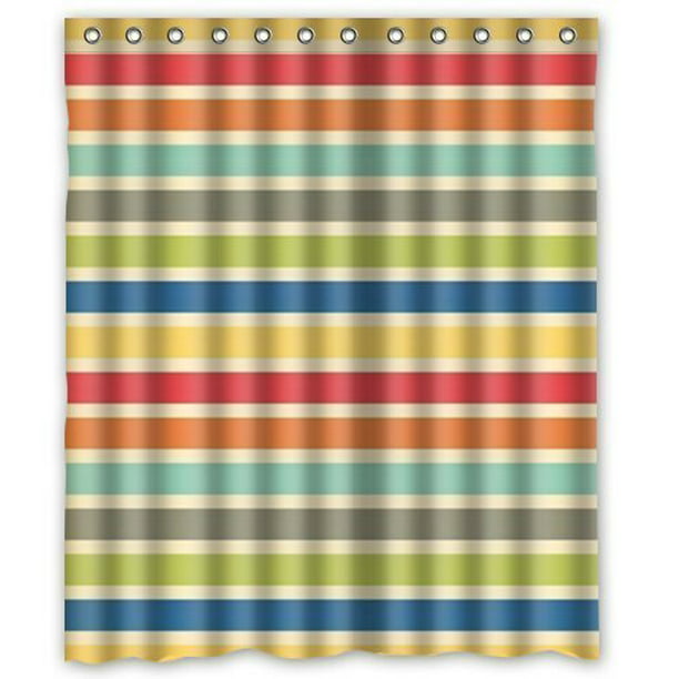 Odecor Clasic Red Orange Green And, Orange And Green Shower Curtain