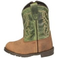thumbnail image 2 of Kid'S Hopalong Brown Distress/Green Crackle Leather Cowboy Kids Boot, 2 of 7