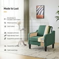 thumbnail image 3 of Ktaxon Accent Chair with Thick Cushion, Mid-Century Modern Single Sofa Linen Fabric Armchair for Living Room, Bedroom Green, 3 of 8