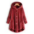 thumbnail image 3 of Ruyang Bed Jackets for Teens Girls Sherpa Fleece Blanket Jacket Oversized Button Down Fuzzy Long Coat Winter Sweaters, 3 of 5