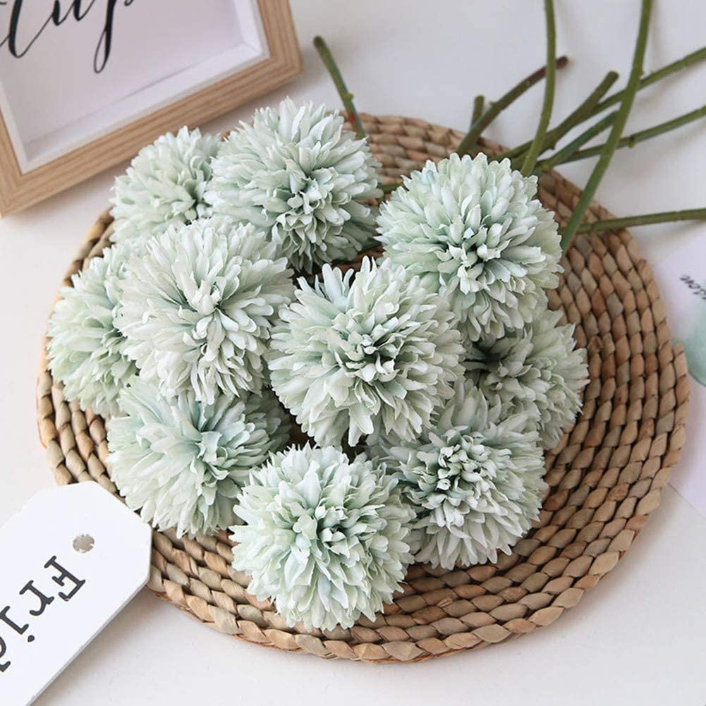 10-Balls Artificial Chrysanthemum Flowers Floral Bouquets Home Wedding Decor New 