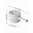 thumbnail image 2 of 2-In-1 Electric Hot Pot With Steamer, 1.5L Ceramic Nonstick Mini Electric Pot, Portable Personal Cooking Pot With 2 Heat Settings For Ramen, Soup, Steak, Eggs, Ideal For Dorm, Office, Home Use, 2 of 8