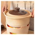 thumbnail image 7 of Ceramic casserole dish with lid, Japanese ceramic pot with two handles, clay pot retro style, casserole soup pot for household, 7 of 7