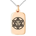 thumbnail image 1 of Stainless Steel Arcanism Magic Rune Engraved Small Rectangle Dog Tag Charm Pendant Necklace, 1 of 1