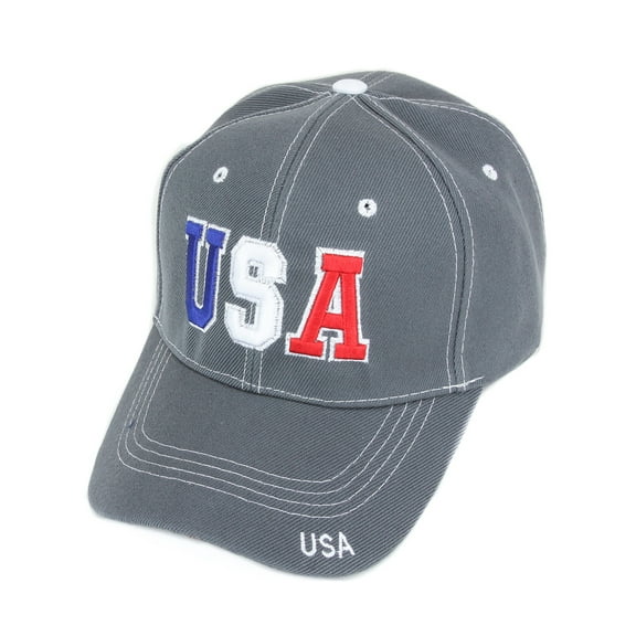 Top Headwear USA Patriotric Baseball Cap - Grey