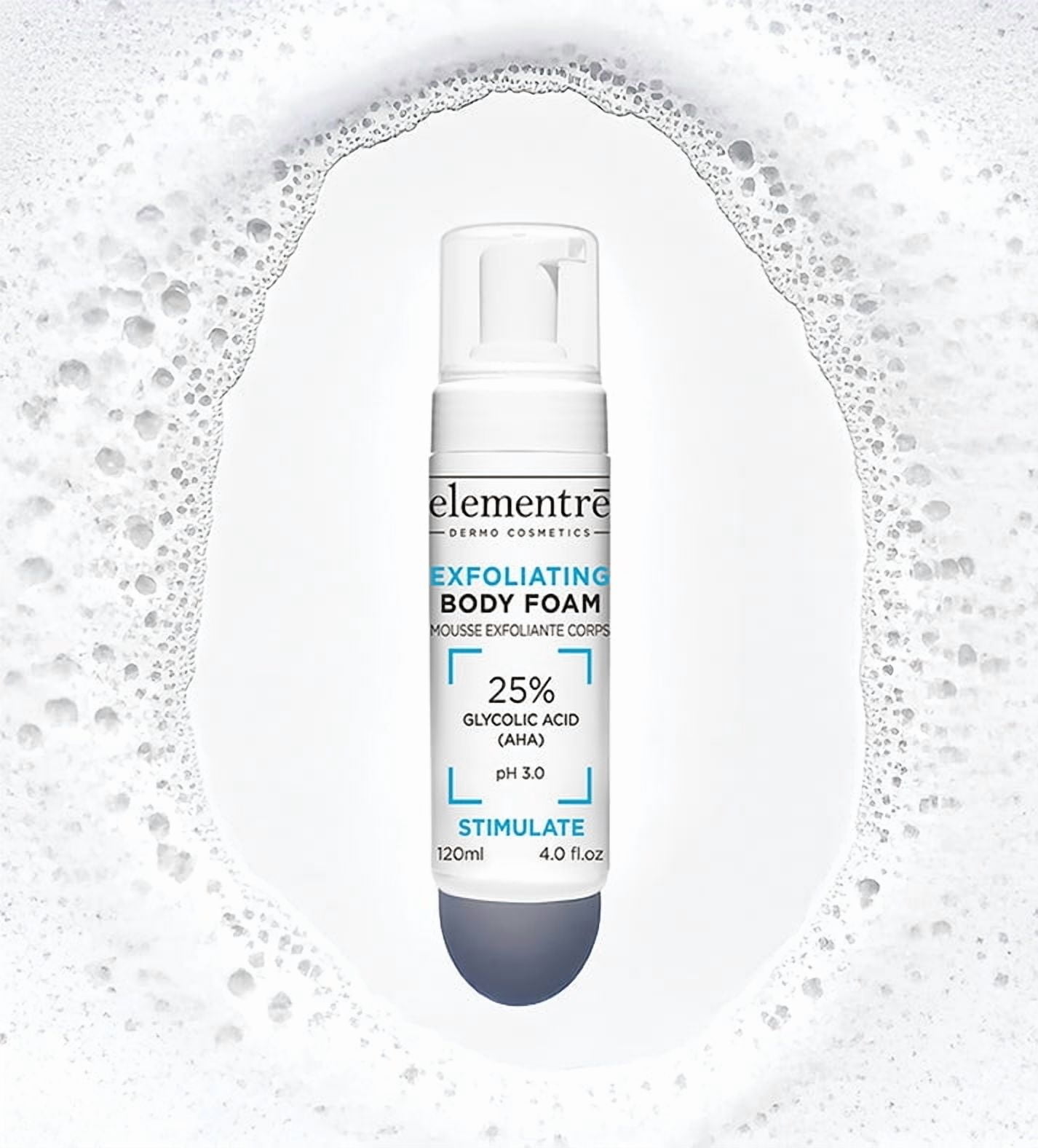 Elementre 25% Glycolic Acid Exfoliating Body Foam