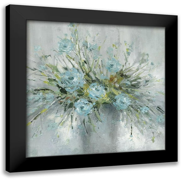 Robinson, Carol 12x12 Black Modern Framed Museum Art Print Titled - Blue Bouquet