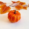 thumbnail image 4 of 1 Pc Artificial Pumpkins Fall Decorations, Fake Pumpkins for Crafts, Table Centerpiece Indoor Mantel, Thanksgiving Harvest Autumn Decor, 1.96 x 1.37 Inch, 4 of 8